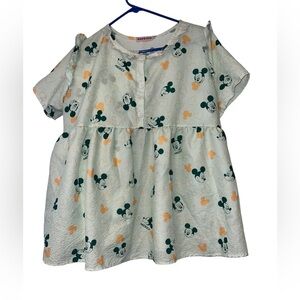 Mum mum boutique Disney Mickey Mouse pj set green textured capri set Lg